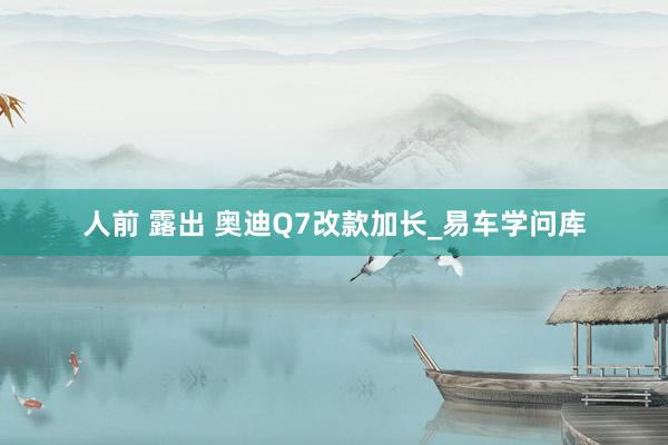 人前 露出 奥迪Q7改款加长_易车学问库