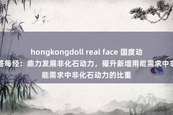 hongkongdoll real face 国度动力局局长章建华答每经：鼎力发展非化石动力，擢升新增用能需求中非化石动力的比重