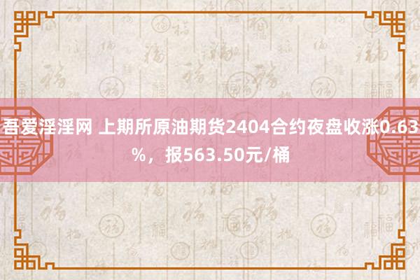 吾爱淫淫网 上期所原油期货2404合约夜盘收涨0.63%，报563.50元/桶